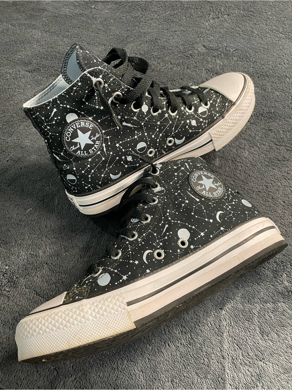 Converse Black Celestial Print High Top Sneakers